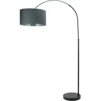 Louis Arched LED Floor Lamp - Charcoal, Chrome