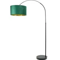 Louis Arched LED Floor Lamp - Green, Velvet