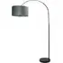 Louis Arched LED Floor Lamp - Grey, Velvet