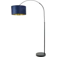 Louis Arched LED Floor Lamp - Navy, Velvet