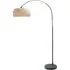 Louis Curved LED Floor Lamp - Black, Bamboo