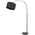 Louis Curved LED Floor Lamp - Black, Charcoal Boucle