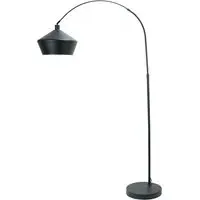 Louis Curved LED Floor Lamp - Black, Metal
