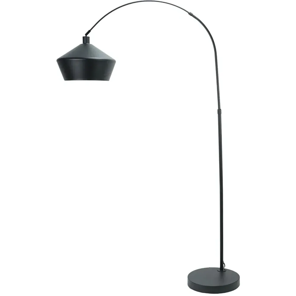 Louis Curved LED Floor Lamp - Black, Metal