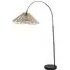 Louis Curved LED Floor Lamp - Black, Natural Wicker