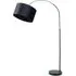 Louis Curved LED Floor Lamp - Black, Navy Blue Velvet