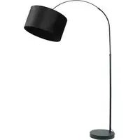 Louis Curved LED Floor Lamp - Black, Velvet