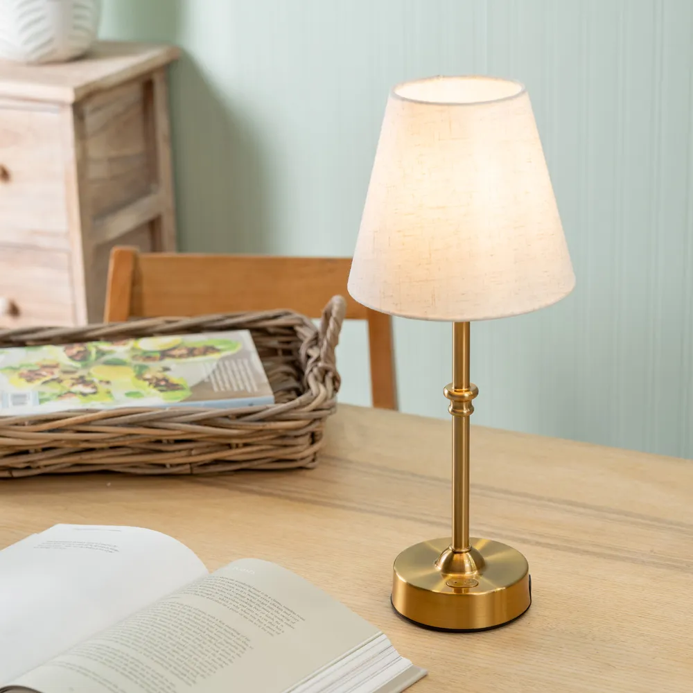 Lowe Rechargeable LED Portable Table Lamp - Gold