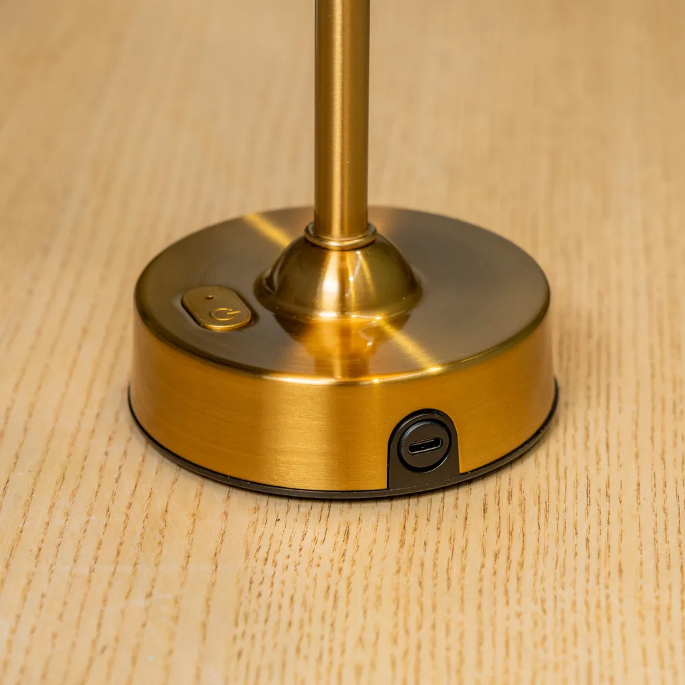 Lowe Rechargeable LED Portable Table Lamp - Gold