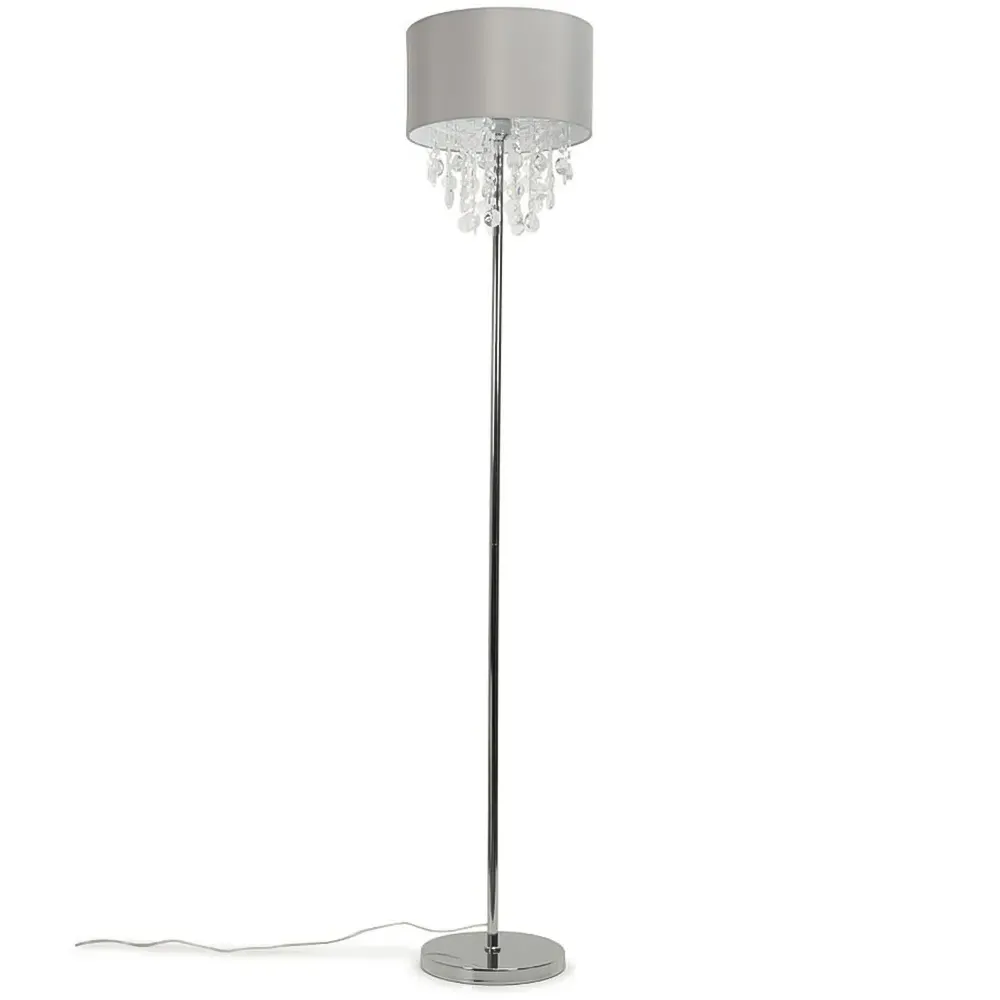 Lulu LED Floor Lamp with Droplets - Grey, Fabric