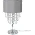 Lulu LED Table Lamp with Droplets - Grey, Fabric