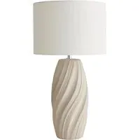 Lydia Tall Swirl Table Lamp - Natural, Ceramic