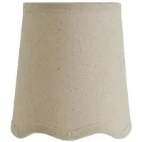 Mabel Extra Small Lamp Shade with Scallop Edge - Cream, Linen