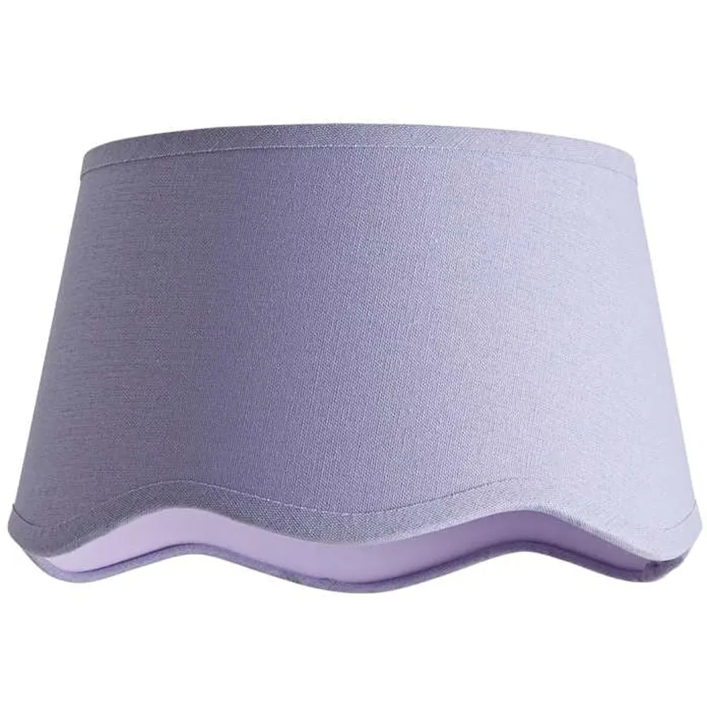 Mabel Small Lamp Shade with Scallop Edge - Lilac, Linen