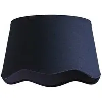 Mabel Small Lamp Shade with Scallop Edge - Navy, Linen