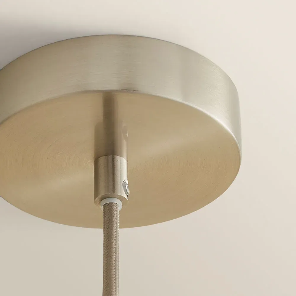 Maddison Ribbed Glass Ceiling Pendant Light - Silver