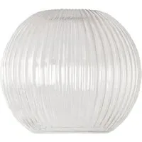 Maddison Ribbed Glass Globe Easy Fit Pendant Shade - Clear