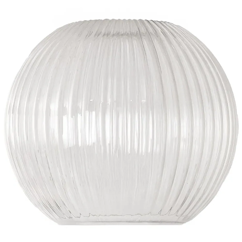 Maddison Ribbed Glass Globe Easy Fit Pendant Shade - Clear image