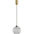Maddison Ribbed Glass LED Ceiling Pendant with Bulb - Gold