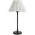 Maeve Bobbin Bobble Table Lamp with Pleated Shade - Black