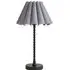 Maeve Bobbin Bobble Table Lamp with Pleated Shade - Black