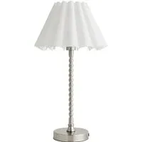 Maeve Bobbin Bobble Table Lamp with Pleated Shade - Chrome