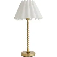 Maeve Bobbin Bobble Table Lamp with Pleated Shade - Gold