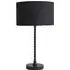 Maeve Drum Shade Bobbin Table Lamp with LED Bulb - Black