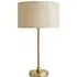 Maeve Drum Shade Bobbin Table Lamp with LED Bulb - Natural, Gold