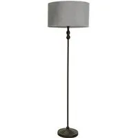 Maggie Candlestick Floor Lamp - Black, Velvet