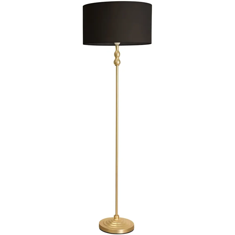 Maggie Candlestick LED Floor Lamp - Black, Metal