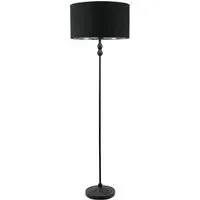 Maggie Candlestick LED Floor Lamp - Black, Metal