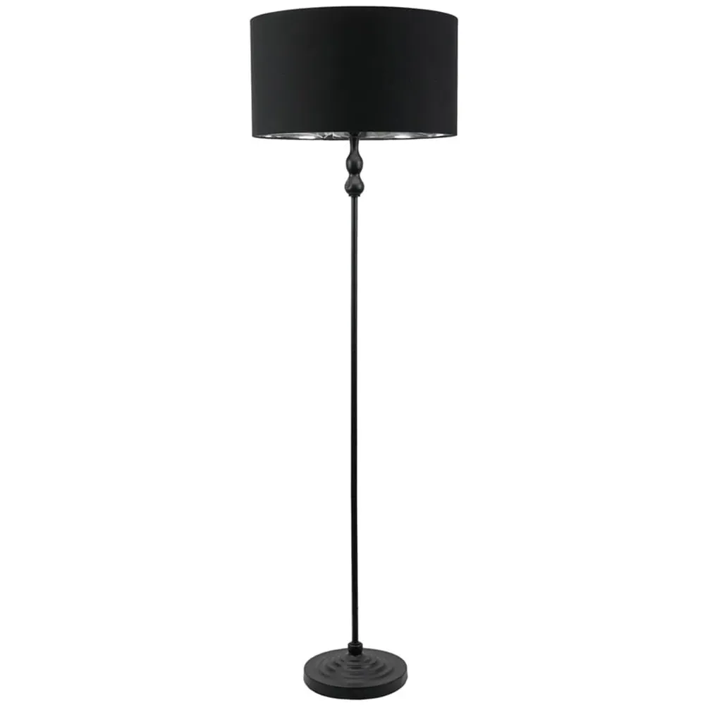 Maggie Candlestick LED Floor Lamp - Black, Metal