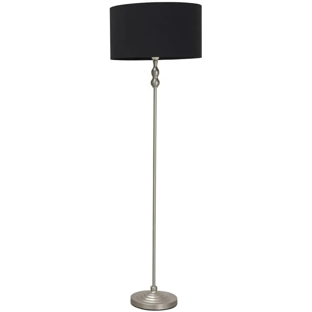 Maggie Candlestick LED Floor Lamp - Brushed Chrome