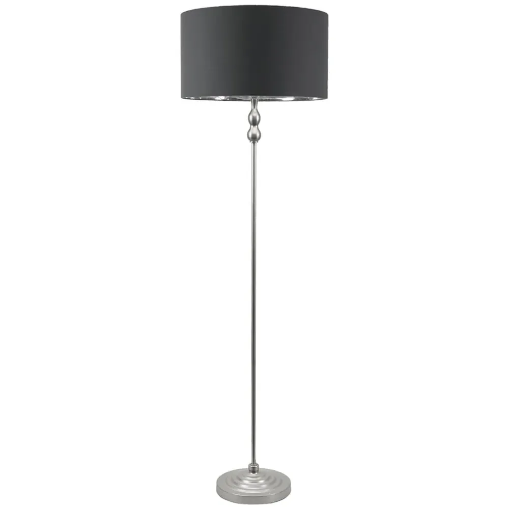 Maggie Candlestick LED Floor Lamp - Chrome, Metal