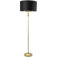 Maggie Candlestick LED Floor Lamp - Gold, Black Velvet