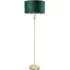 Maggie Candlestick LED Floor Lamp - Gold, Forest Green Velvet