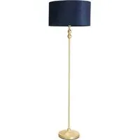 Maggie Candlestick LED Floor Lamp - Gold, Velvet