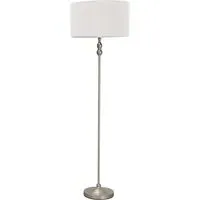 Maggie Candlestick LED Floor Lamp - Grey, Chrome