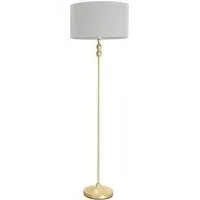 Maggie Candlestick LED Floor Lamp - Grey, Gold