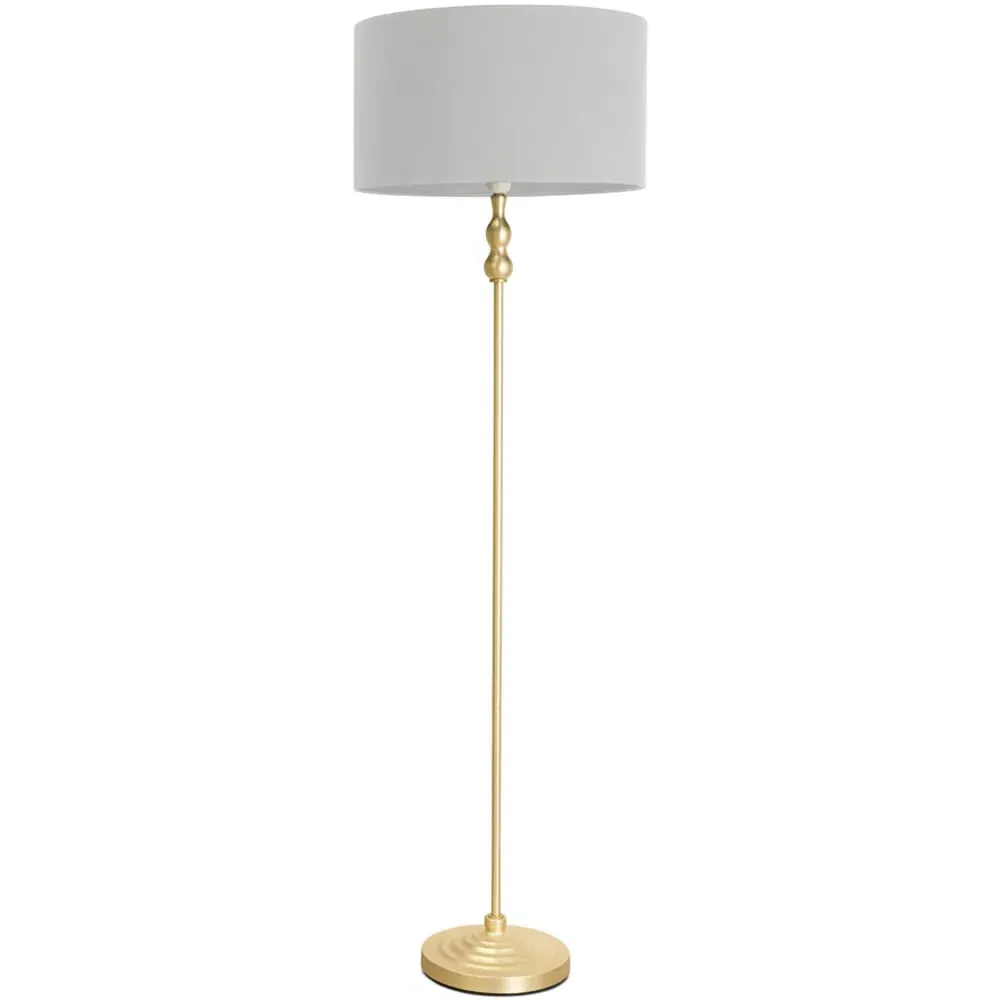 Maggie Candlestick LED Floor Lamp - Grey, Gold