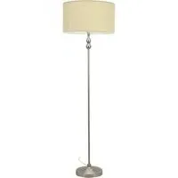 Maggie Candlestick LED Floor Lamp - Natural, Chrome