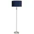 Maggie Candlestick LED Floor Lamp - Navy Blue, Velvet