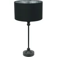 Maggie Candlestick LED Table Lamp - Black, Metal