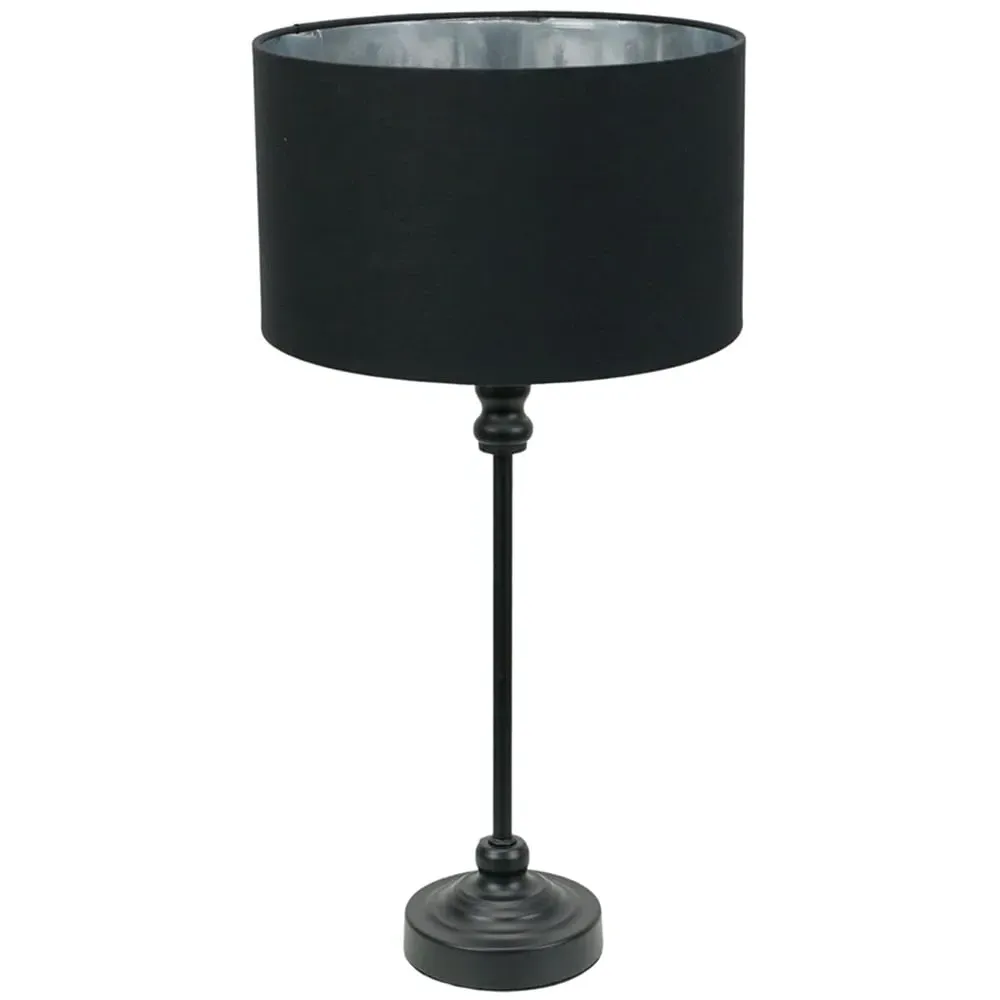 Maggie Candlestick LED Table Lamp - Black, Metal image