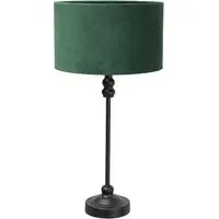 Maggie Candlestick LED Table Lamp - Black, Velvet
