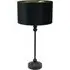 Maggie Candlestick LED Table Lamp - Black, Velvet