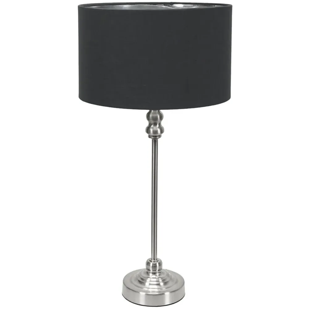 Maggie Candlestick LED Table Lamp - Chrome, Metal
