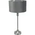 Maggie Candlestick LED Table Lamp - Chrome, Velvet