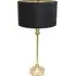 Maggie Candlestick LED Table Lamp - Gold, Black Fabric
